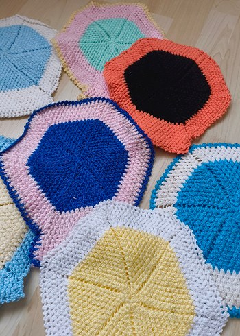 Renkli Örgü Banyo Süngeri Seti - Görsel 4