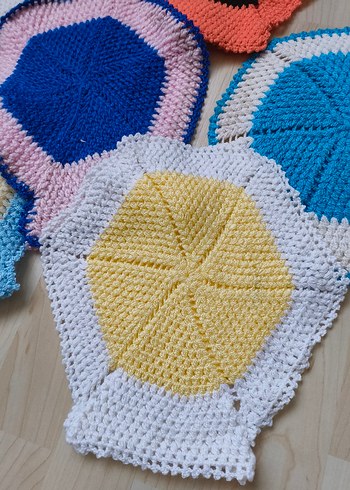 Renkli Örgü Banyo Süngeri Seti - Görsel 2