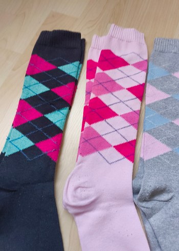 UZUN ÇORAP #çorap#Renkli Desenli Çorap Seti - Görsel 3