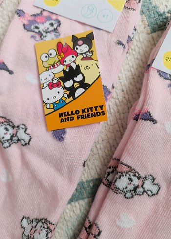 KUROMİ  DESENLİ DİZ ALTI ÇORAP #kuromi#çorao - Görsel 2