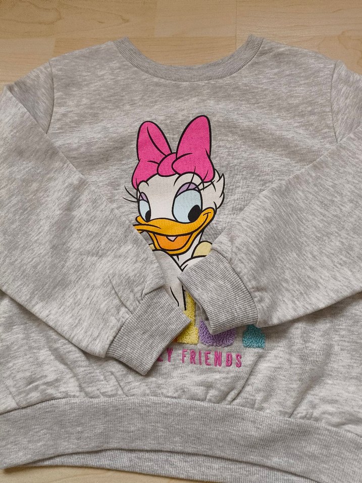 8-10 YAŞ H&M DİASY DUCK SWEATSHİRT #disney#daisyGri  Sweatshirt - Görsel 3