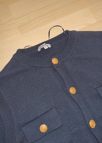 40 BEDEN TRİKO YELEK#triko#yelek#Düğmeli Lacivert  Triko Süveter - Görsel 2