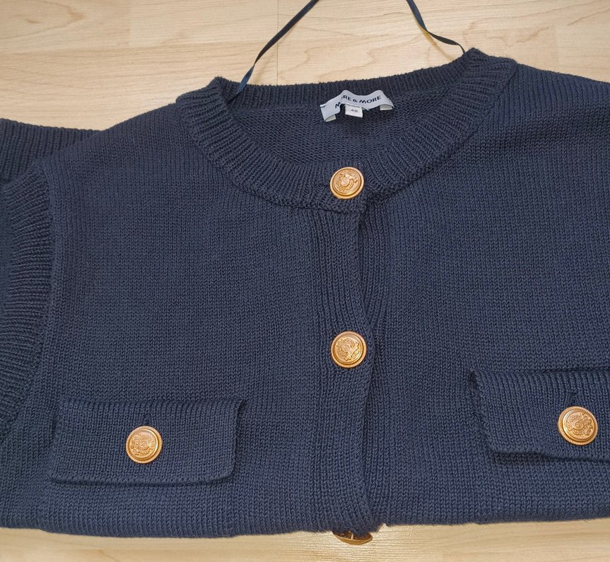 40 BEDEN TRİKO YELEK#triko#yelek#Düğmeli Lacivert  Triko Süveter - Görsel 5