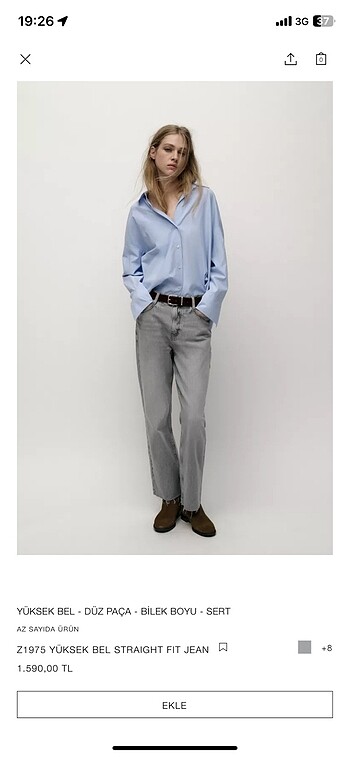 Zara straight jean