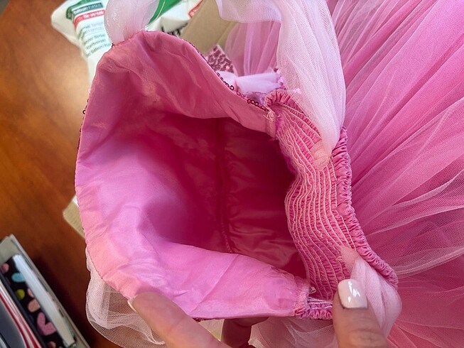 6 Yaş Beden pembe Renk Barbie elbise