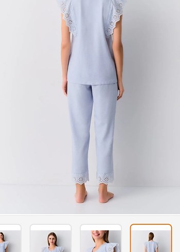 l Beden mavi Renk suwen pijama takımı