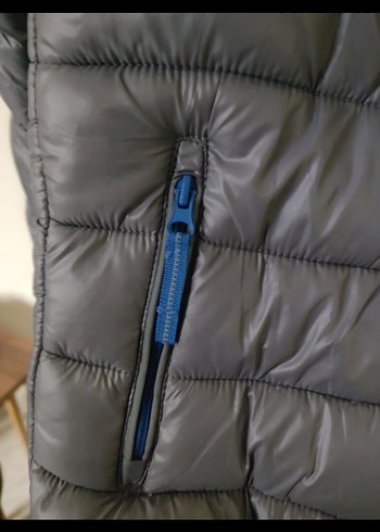 Erkek Çocuk Gri Fermuarlı Mont - Görsel 3