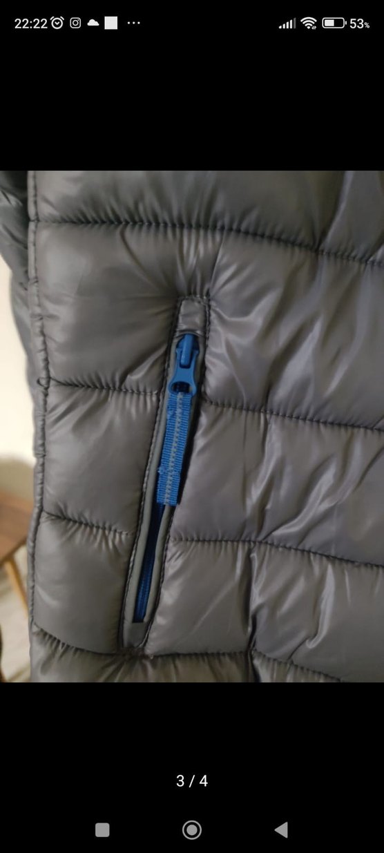 Erkek Çocuk Gri Fermuarlı Mont - Görsel 3