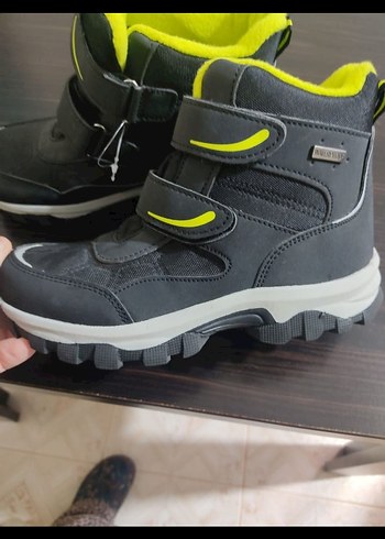 Gri Erkek Çocuk Cırt Cırtlı Bot çok kaliteli - Görsel 3