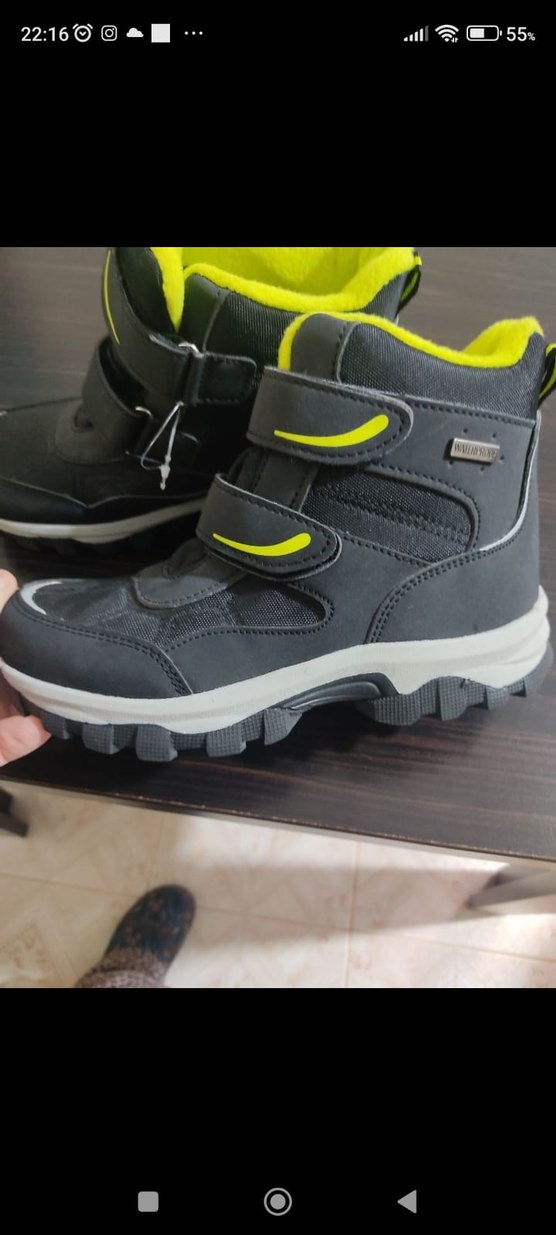 Gri Erkek Çocuk Cırt Cırtlı Bot çok kaliteli - Görsel 3