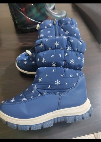 Kız Çocuk Renkli Baskılı Mavi Bot - Görsel 3