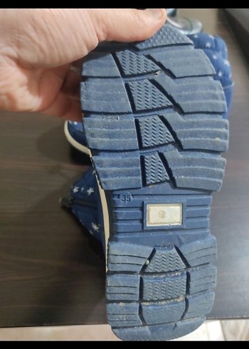 Kız Çocuk Renkli Baskılı Mavi Bot - Görsel 4