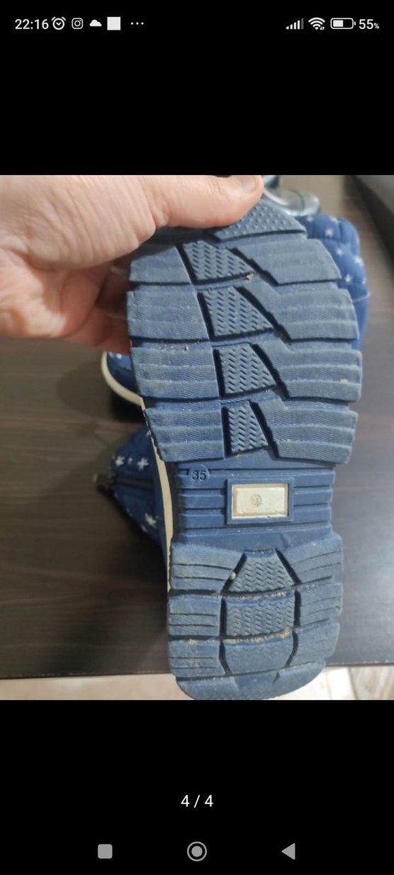 Kız Çocuk Renkli Baskılı Mavi Bot - Görsel 4