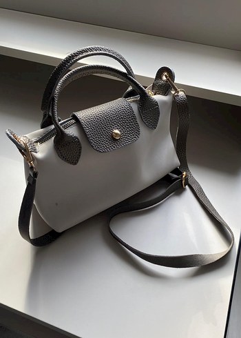 Gri Yılan Desenli Deri Kadın Çanta - Görsel 5