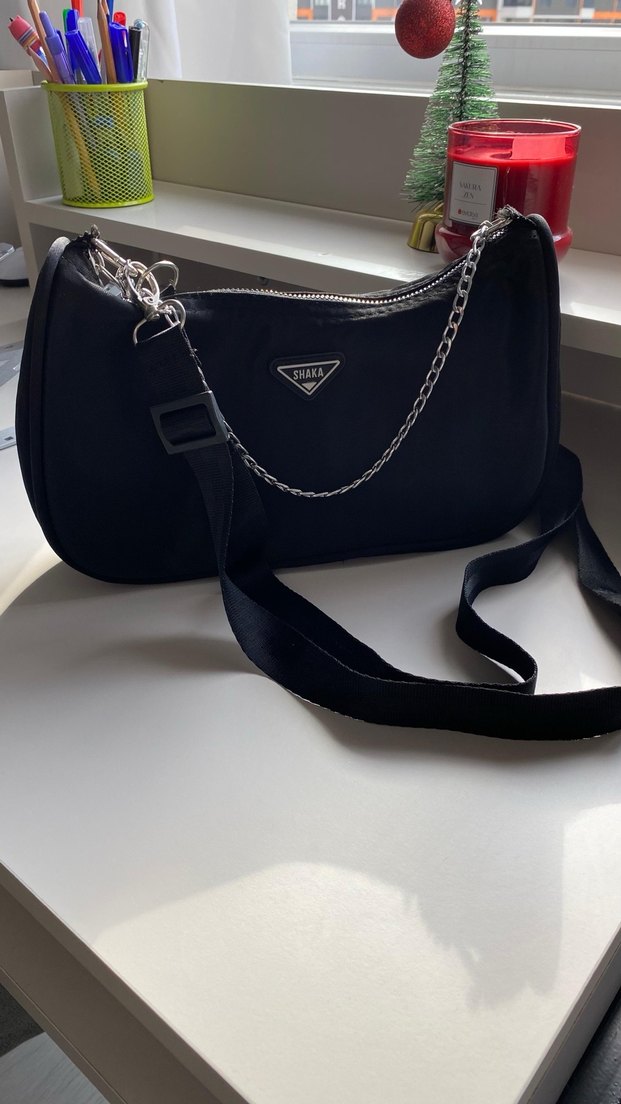 Zincir Detaylı Siyah Kadın Çanta - Görsel 3