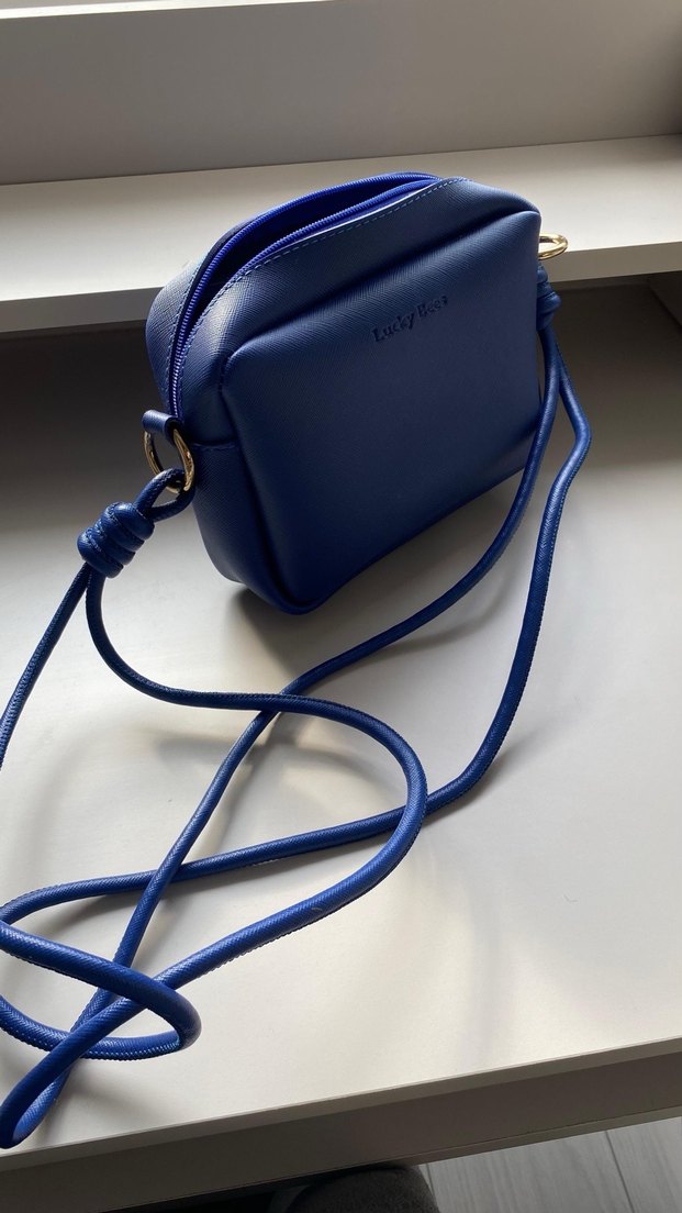 Kadın Lacivert Deri Çapraz Askılı Çanta - Görsel 2