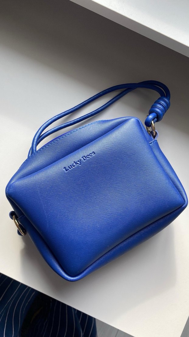 Kadın Lacivert Deri Çapraz Askılı Çanta - Görsel 4