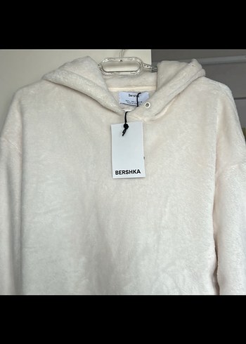 Beyaz Kapüşonlu Kadın Sweatshirt - Görsel 2