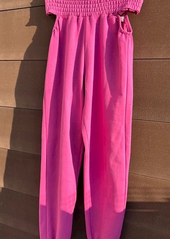 Pembe Bağcıklı Kadın Eşofman Altı - Görsel 2