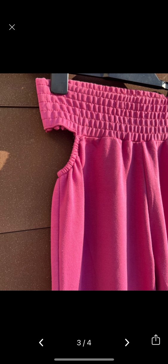 Pembe Bağcıklı Kadın Eşofman Altı - Görsel 3