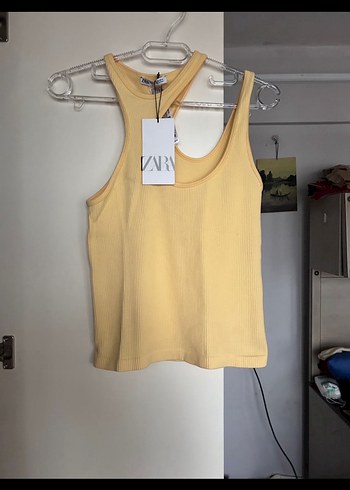 Sarı Kısa Kollu Kadın Atlet - Görsel 2