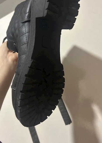 Siyah Kadın Goth Bot, Tokalı, Blok Topuklu - Görsel 6