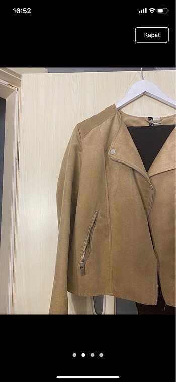 H&M Kahverengi biker ceket