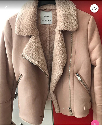 Pembe bershka mont