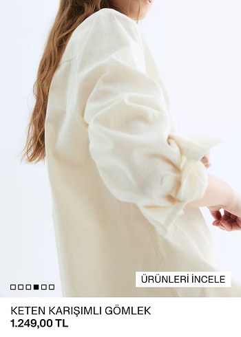 H&M keten karışımlı gömlek