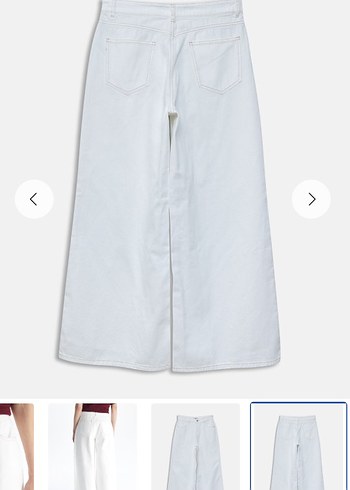Beyaz Baggy Denim Kadın Pantolon