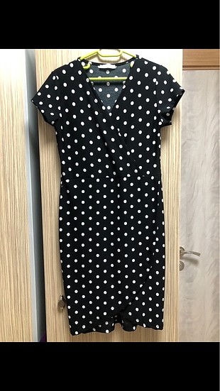 Puantiyeli elbise son moda 1 kez giyildi 