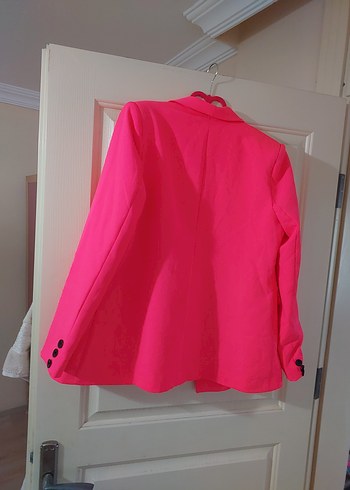 Diğer Pembe Düğmeli Kadın Blazer Ceket