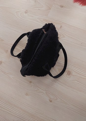 Beden siyah Renk Siyah Kürklü Kadın Günlük Çanta