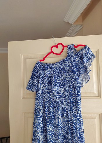 Tek omuz model elbise - Görsel 5