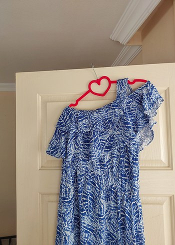 Tek omuz model elbise - Görsel 6