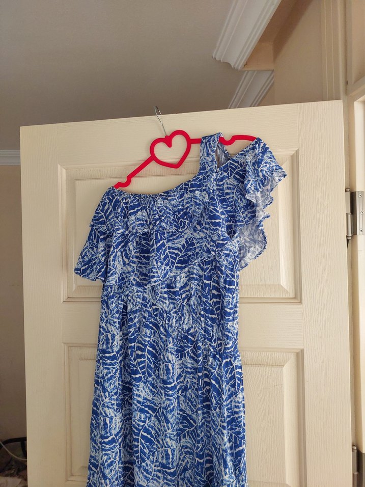 Tek omuz model elbise - Görsel 3