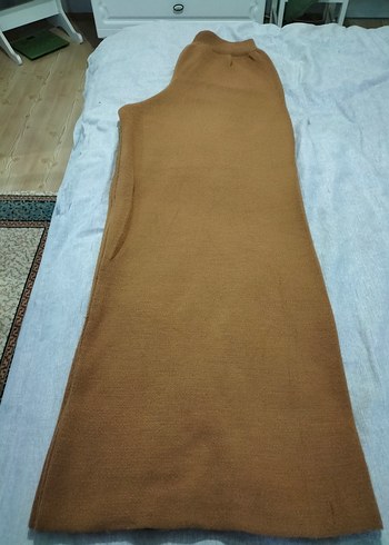 Kahverengi örgü kışlık pantolon - Görsel 3