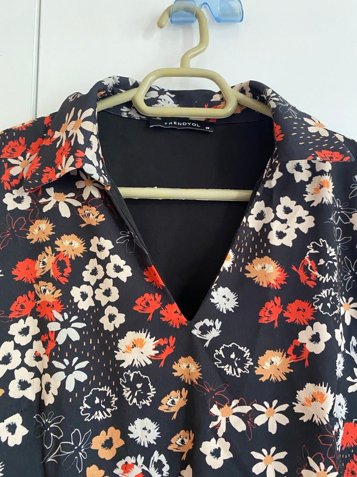 Çiçekli Kadın Elbise - Görsel 5