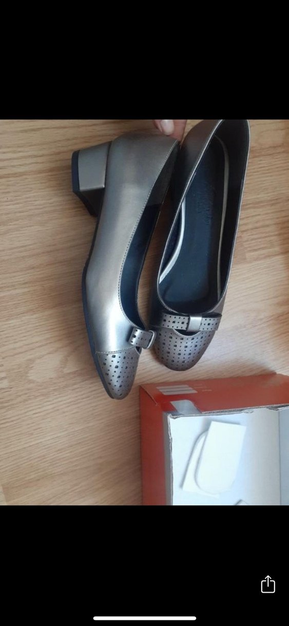 Hiç kullanılmamıştır. GriMinimalist Kadın Dolgu Topuklu Babet - Görsel 2