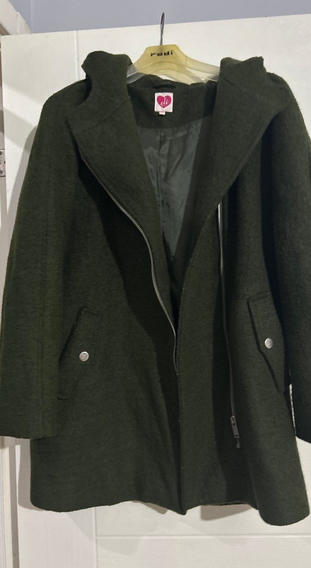 Koton marka.Haki Midi Boy Fermuarlı Kabanı - Görsel 3