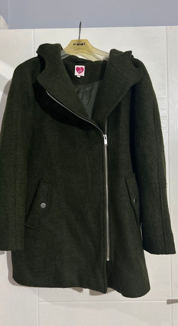 Koton marka.Haki Midi Boy Fermuarlı Kabanı - Görsel 4