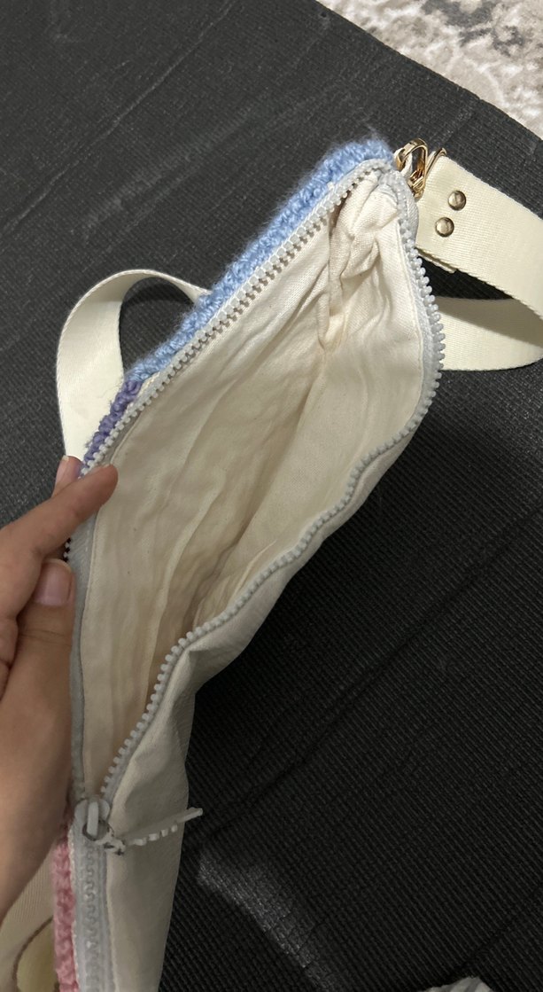 Pastel Renkli Kadın Kumaş Çanta. El yapımı - Görsel 3