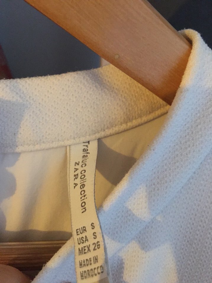 Beyaz Keten Kız Bluzu, Fırfırlı, Uzun Kollu - Görsel 4