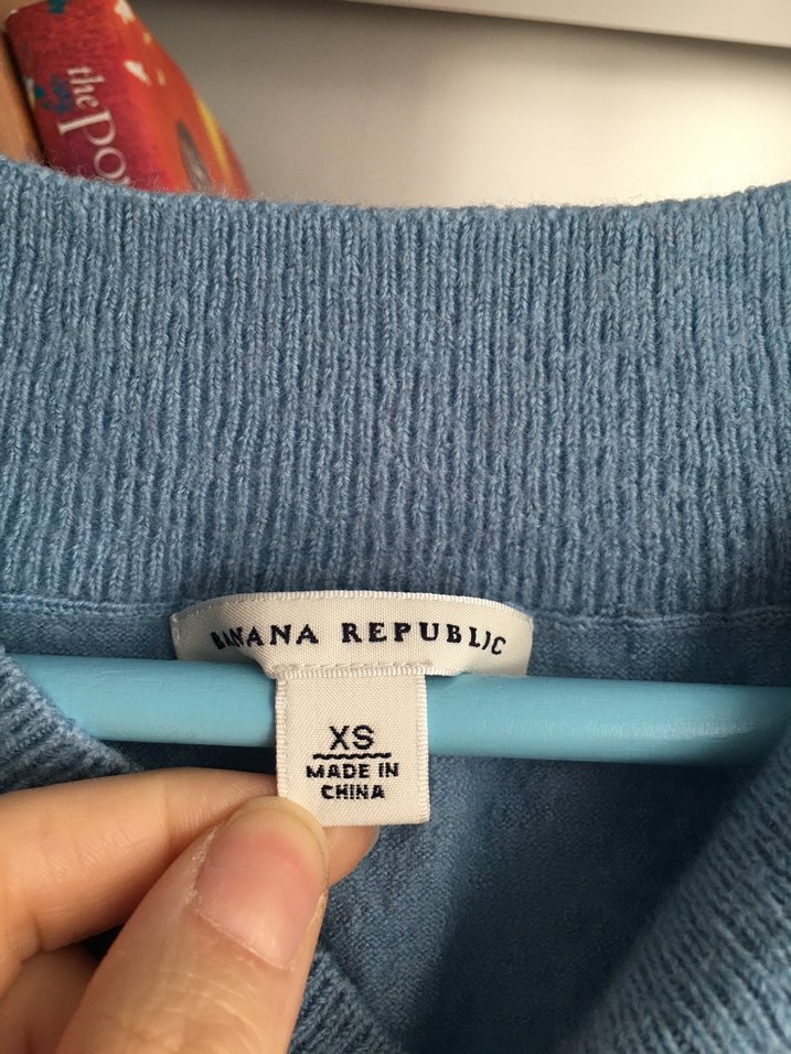 Mavi Kadın Yün Kazak, Bisiklet Yaka, Rahat Kesim - Görsel 3