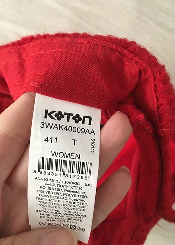 Kırmızı Kadın Örme Spor Şapka A Harfi - Görsel 4