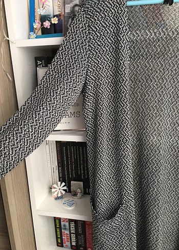 Gri Örgü Kadın Hırka - Görsel 3