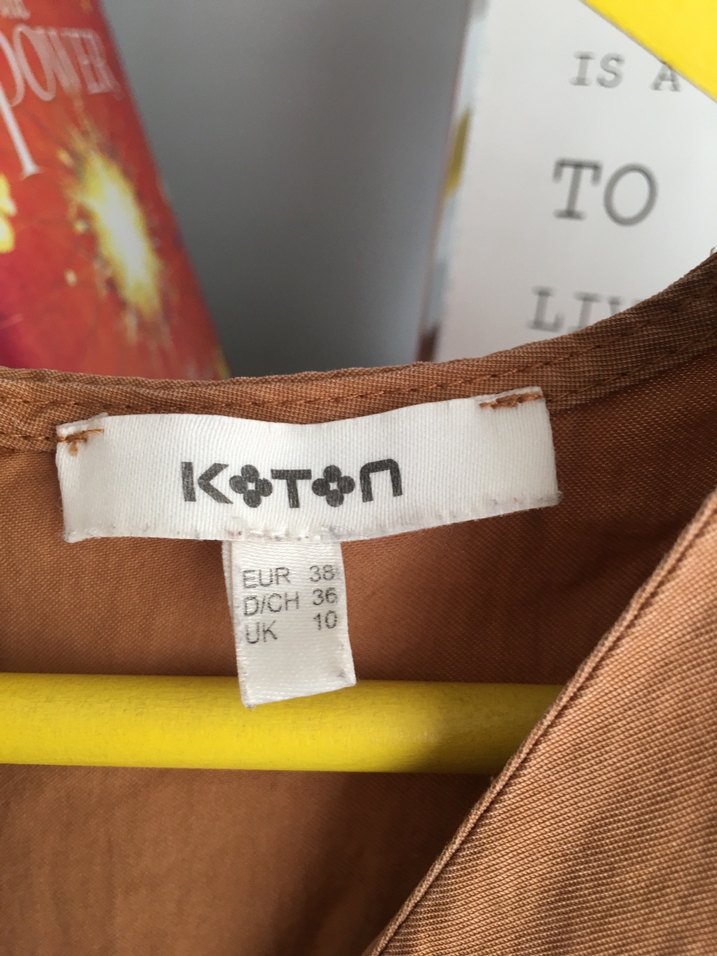 Kahverengi V Yaka Midi Kadın Elbise - Görsel 3