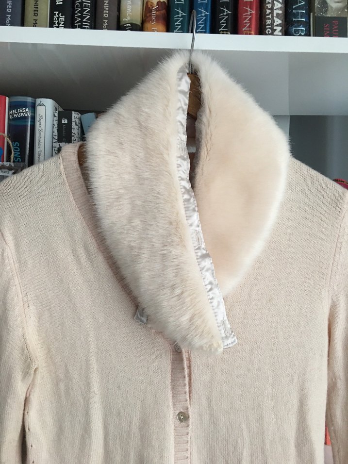 Kürklü Açık pembe Kadın Hırka - Görsel 4