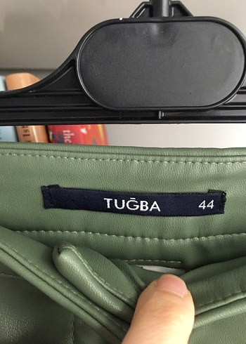 Kadın Haki Deri Pantolon - Görsel 3