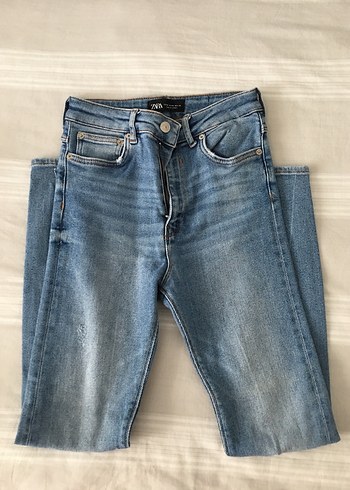 Kadın Mavi Dar Kesim Denim Pantolon - Görsel 3